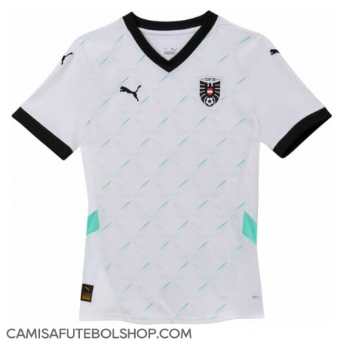 Camisa de time de futebol Áustria Replicas 2º Equipamento Feminina Europeu 2024 Manga Curta